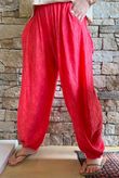 Lalli Damask Classic Tapered Barrel Leg Pant Watermelon